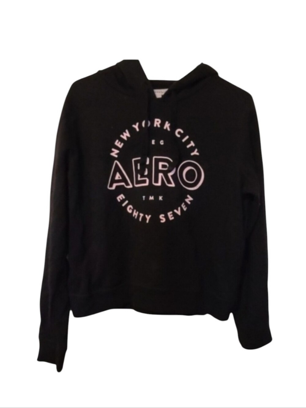 Aeropostale Black Aero New York Eighty Seven Hoodie Sweatshirt Size Large